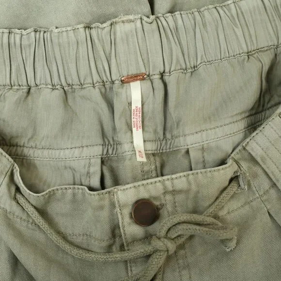 Free People Julien Wide-Leg Chino Trousers Pants Pleated Cotton XL NEW 282589 - Picture 9 of 9